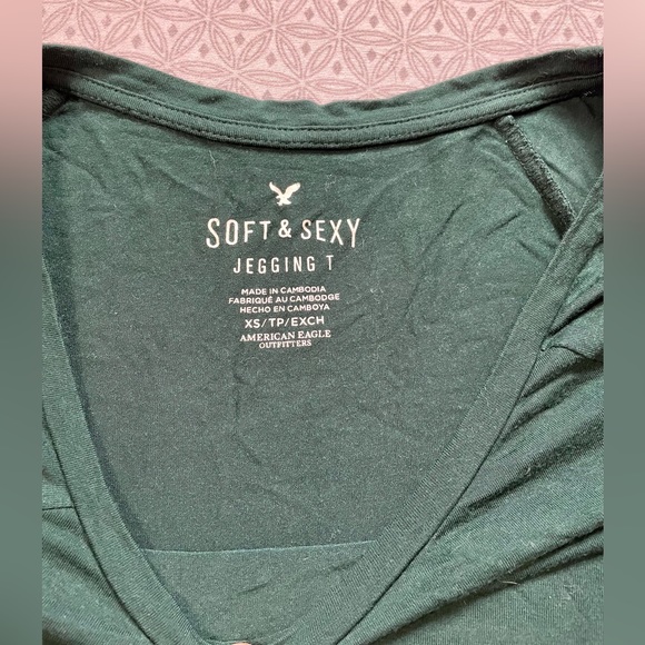 American Eagle Soft & Sexy Jegging tshirt Size XS - Picture 4 of 5